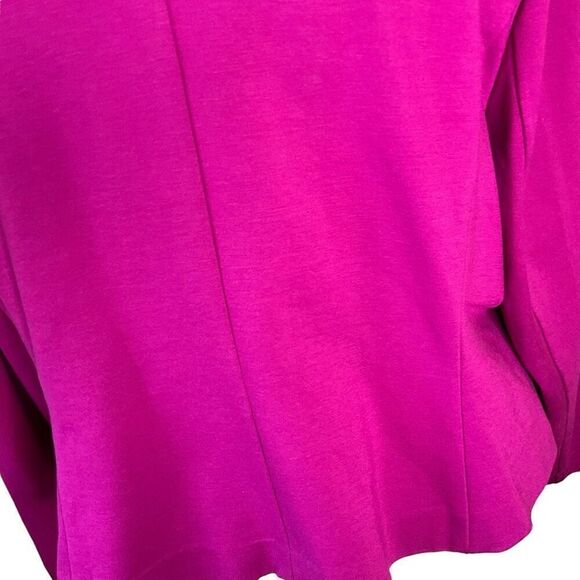 Lane Bryant Womens Plus 28 4X Ponte Moto Jacket Pink Asymmetrical Zip Stretch - Picture 10 of 15